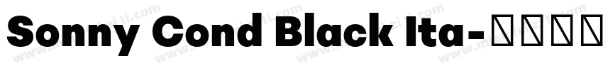 Sonny Cond Black Ita字体转换